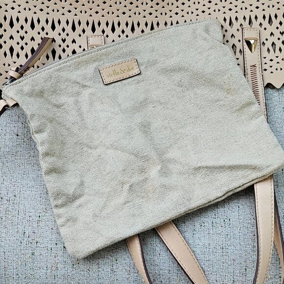 Stella & Dot Women Hand Bag Tan Faux Leather Vegan Large Tote Bag Avalon Bag - Picture 12 of 13